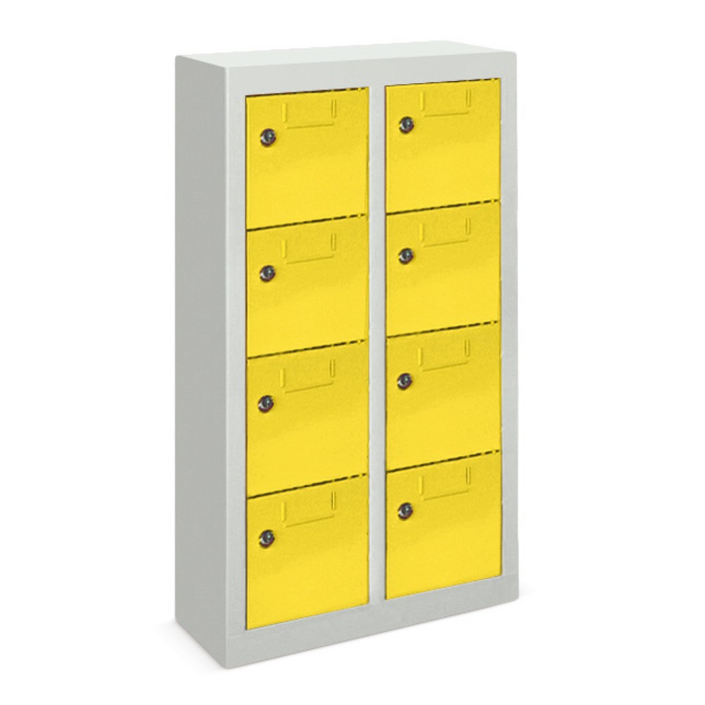 Illustration du produit: Armoire à petits compartiments PAVOY, 8 compartiments, H x l x P 815 x 460 x 200 mm, gris clair, gris clair