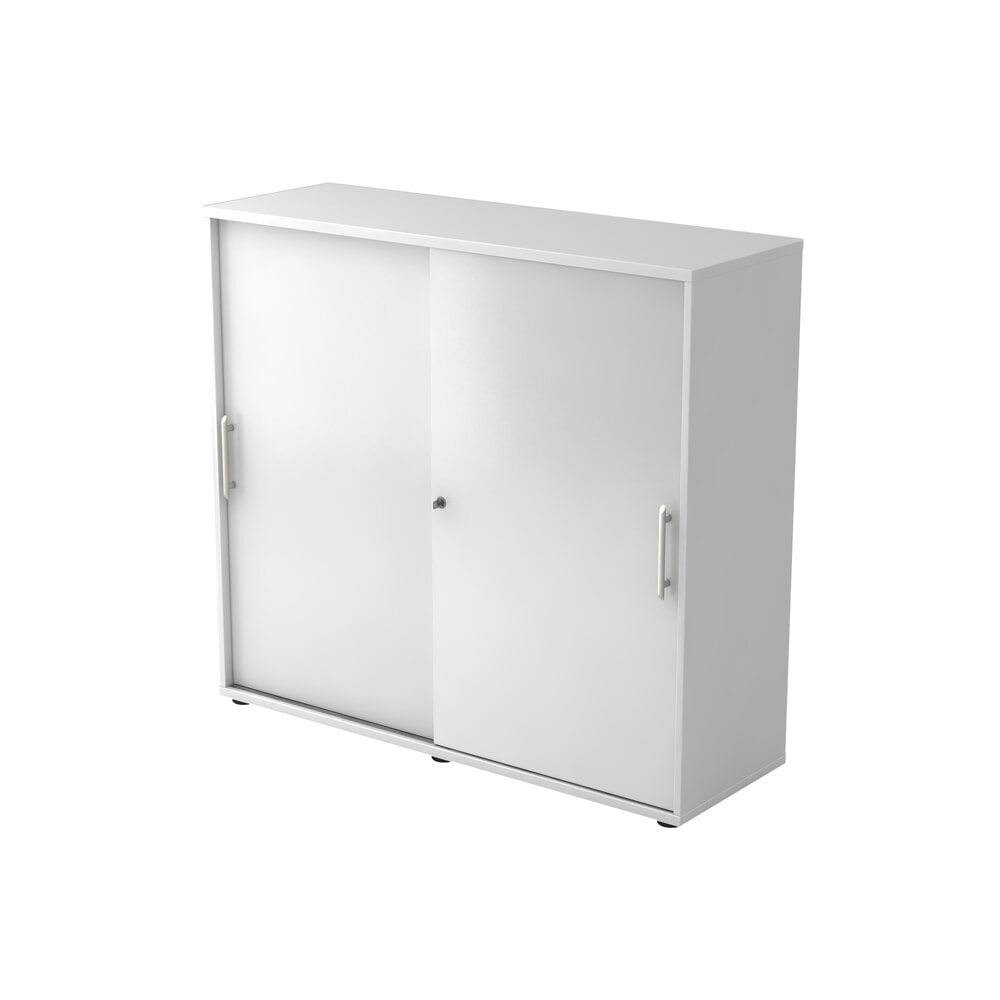 Illustration du produit: Armoire à portes coulissantes Hammerbacher 3OH 120 cm RE blanc/blanc