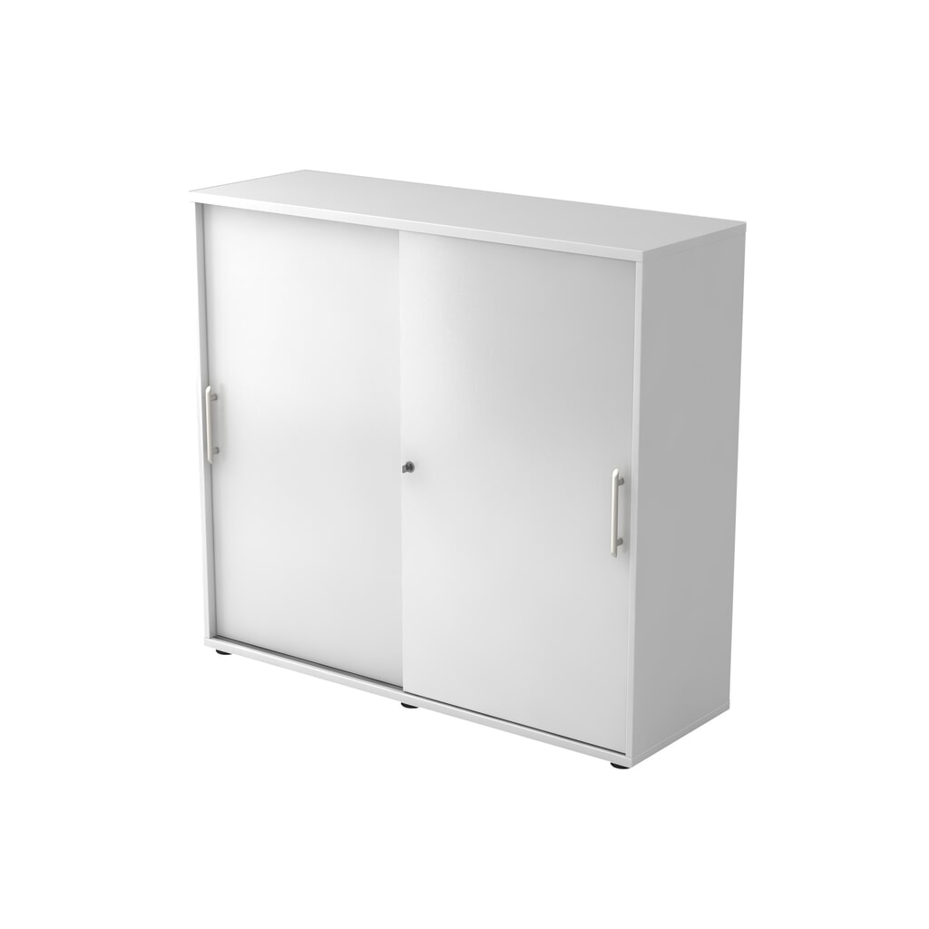 Armoire à portes coulissantes Hammerbacher 3OH 120 cm RE blanc/blanc Illustration du produit: Armoire à portes coulissantes Hammerbacher 3OH 120 cm RE blanc/blanc