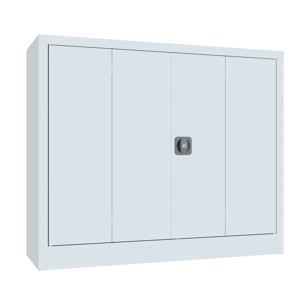 N° de l'image du produit 4 : Armoire à porte repliable PAVOY avec 2 tablettes, H x l x P 1 000 x 1 200 x 400 mm, gris clair, gris clair
