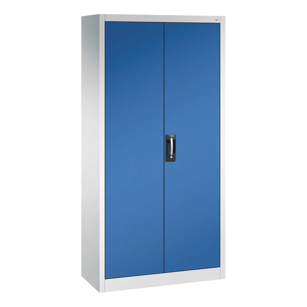 N° de l'image du produit 1 : Armoire à portes battantes avec 21 compartiments, H x l x P 1 950 x 930 x 400 mm, gris clair, bleu gentiane