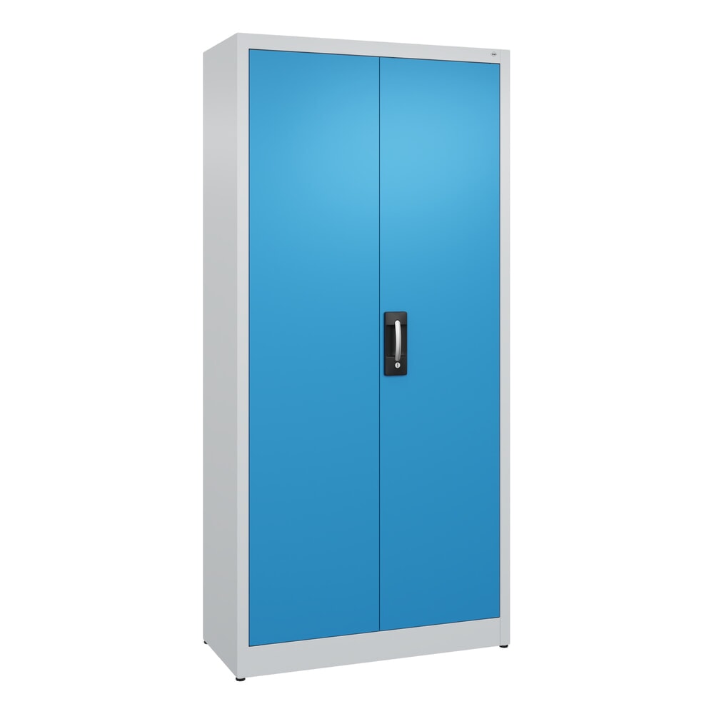 Illustration du produit: Armoire à portes battantes C+P, 5 niveaux, H x l x P 1950 x 930 x 400 mm, gris clair, bleu clair