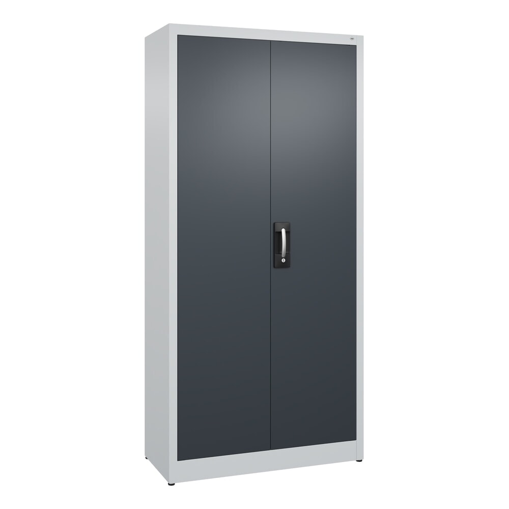 Illustration du produit: Armoire à portes battantes C+P, 5 niveaux, H x l x P 1950 x 930 x 400 mm, gris clair, gris anthracite