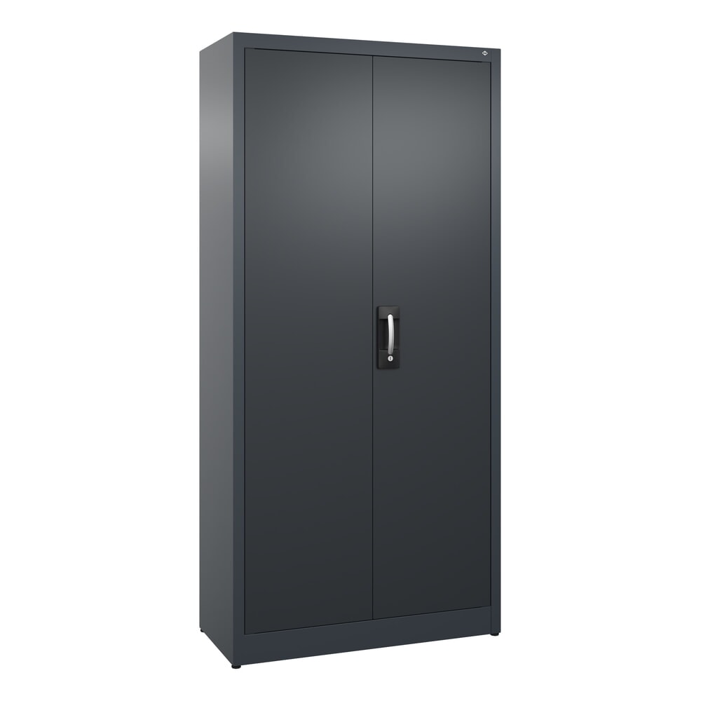 Illustration du produit: Armoire à portes battantes C+P, 5 niveaux, H x l x P 1950 x 930 x 400 mm, gris anthracite, gris noir