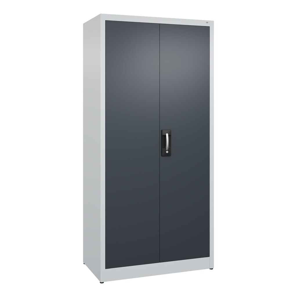 Illustration du produit: Armoire à portes battantes C+P, 5 niveaux, H x l x P 1950 x 930 x 500 mm, gris clair, gris anthracite