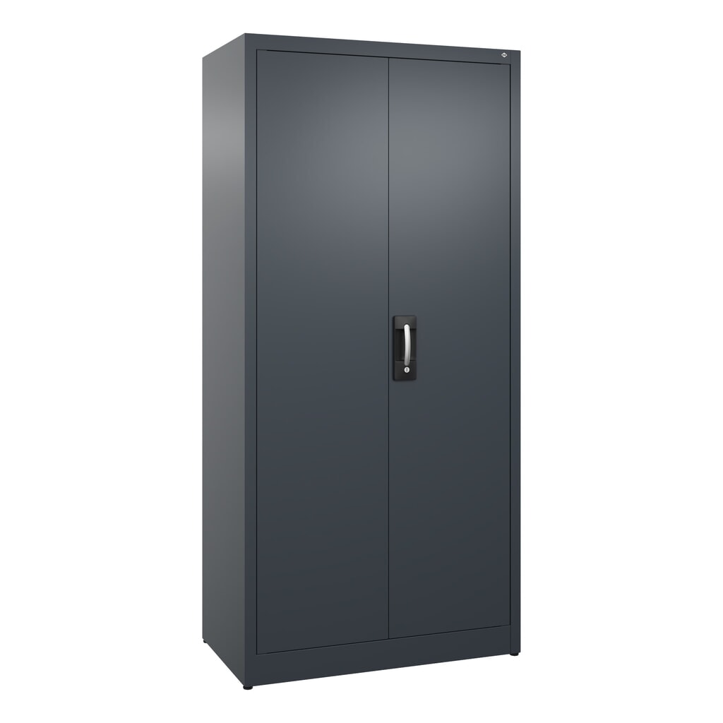 Armoire à portes battantes C+P, 5 niveaux, H x l x P 1950 x 930 x 500 mm, gris anthracite, gris anthracite Illustration du produit: Armoire à portes battantes C+P, 5 niveaux, H x l x P 1950 x 930 x 500 mm, gris anthracite, gris anthracite