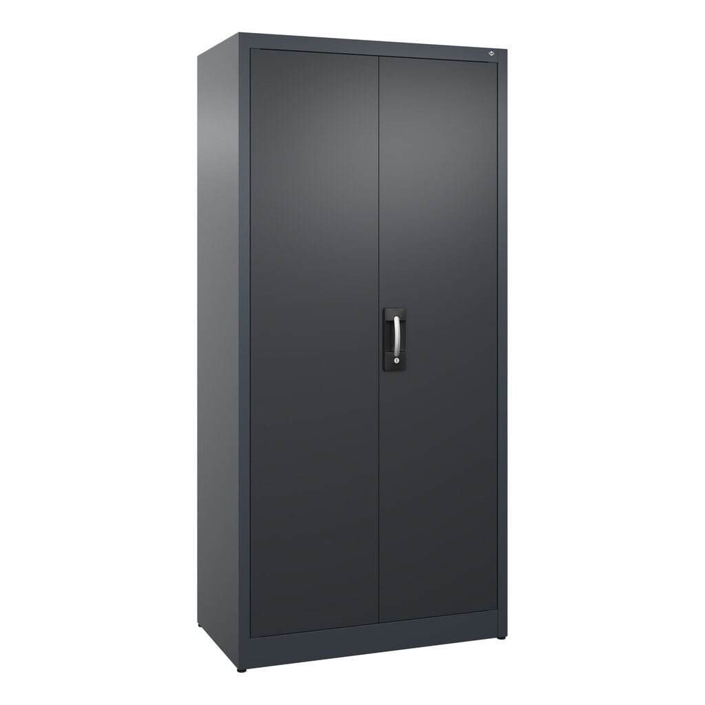 Illustration du produit: Armoire à portes battantes C+P, 5 niveaux, H x l x P 1950 x 930 x 500 mm, gris anthracite, gris noir