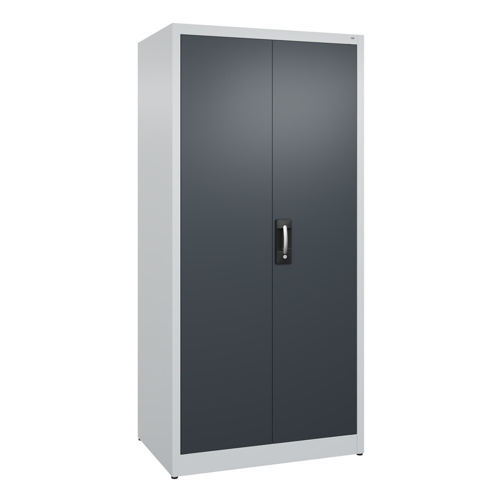 Illustration du produit: Armoire à portes battantes C+P, 5 niveaux, H x l x P 1950 x 930 x 600 mm, gris anthracite, gris clair