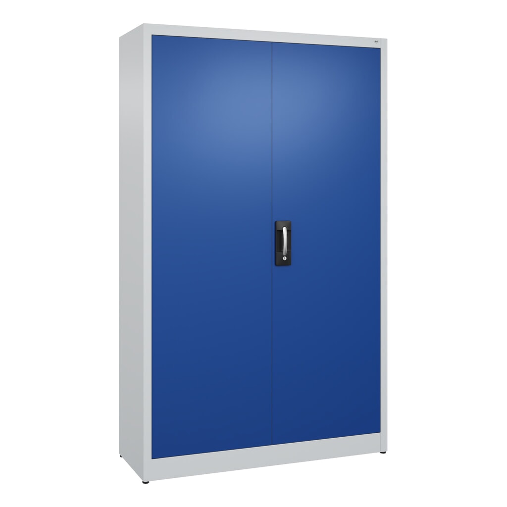 Illustration du produit: Armoire à portes battantes C+P, 5 niveaux, H x l x P 1950 x 1 200 x 400 mm, gris clair, bleu gentiane