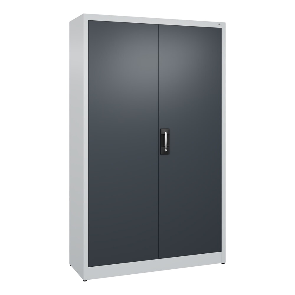 Illustration du produit: Armoire à portes battantes C+P, 5 niveaux, H x l x P 1950 x 1 200 x 400 mm, gris clair, gris anthracite