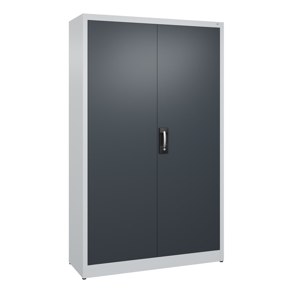 Armoire à portes battantes C+P, 5 niveaux, H x l x P 1950 x 1 200 x 400 mm, gris clair, gris anthracite Illustration du produit: Armoire à portes battantes C+P, 5 niveaux, H x l x P 1950 x 1 200 x 400 mm, gris clair, gris anthracite