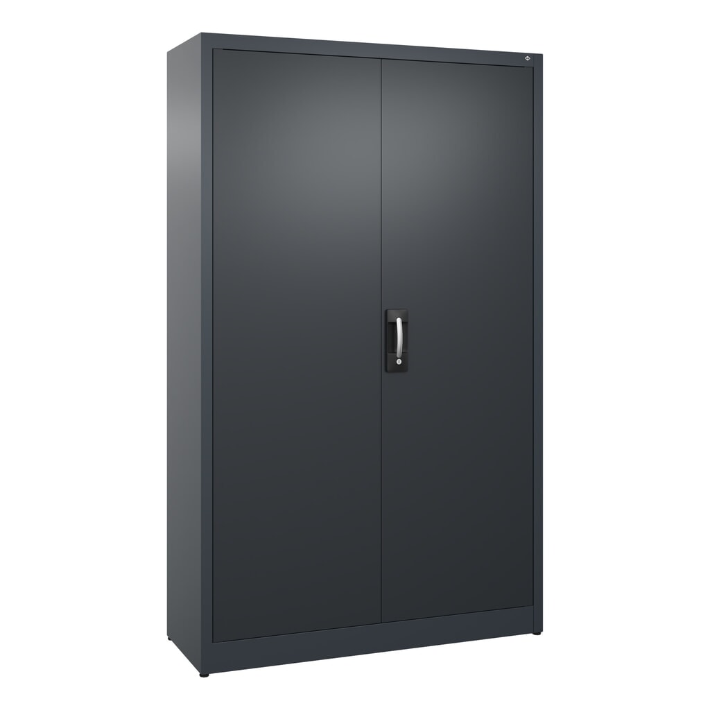 Illustration du produit: Armoire à portes battantes C+P, 5 niveaux, H x l x P 1950 x 1 200 x 400 mm, gris anthracite, gris noir