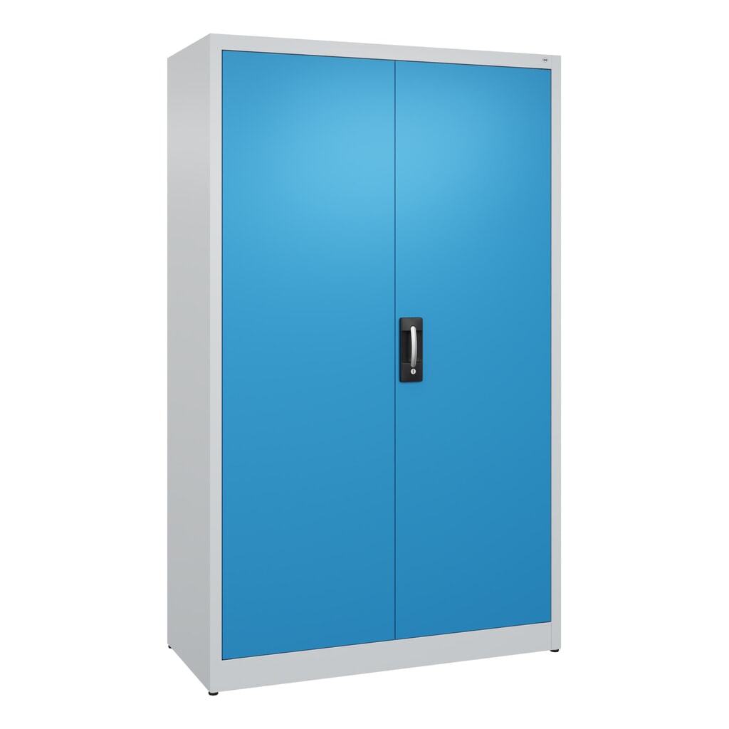 Illustration du produit: Armoire à portes battantes C+P, 5 niveaux, H x l x P 1950 x 1 200 x 500 mm, gris clair, bleu clair