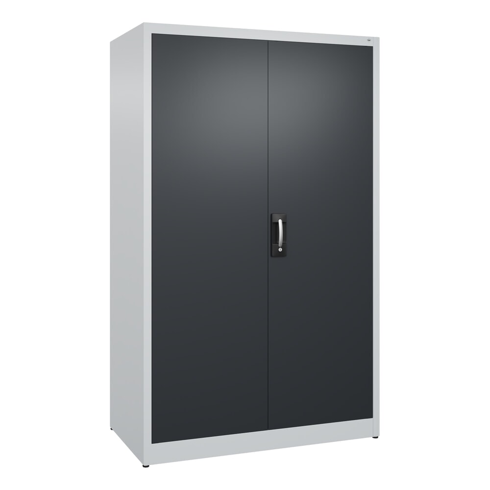 Illustration du produit: Armoire à portes battantes C+P, 5 niveaux, H x l x P 1950 x 1 200 x 600 mm, gris clair, gris noir