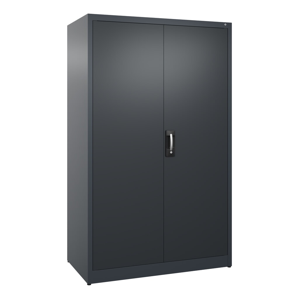 Illustration du produit: Armoire à portes battantes C+P, 5 niveaux, H x l x P 1950 x 1 200 x 600 mm, gris anthracite, gris noir