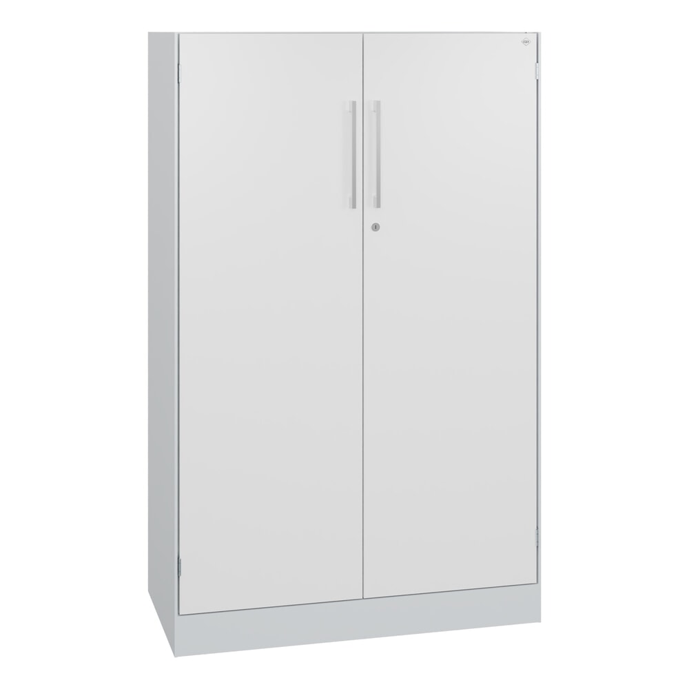 Illustration du produit: Armoire à portes battantes C+P Asisto, 3 hauteurs de classeur, largeur 800 mm, gris clair, blanc signalisation