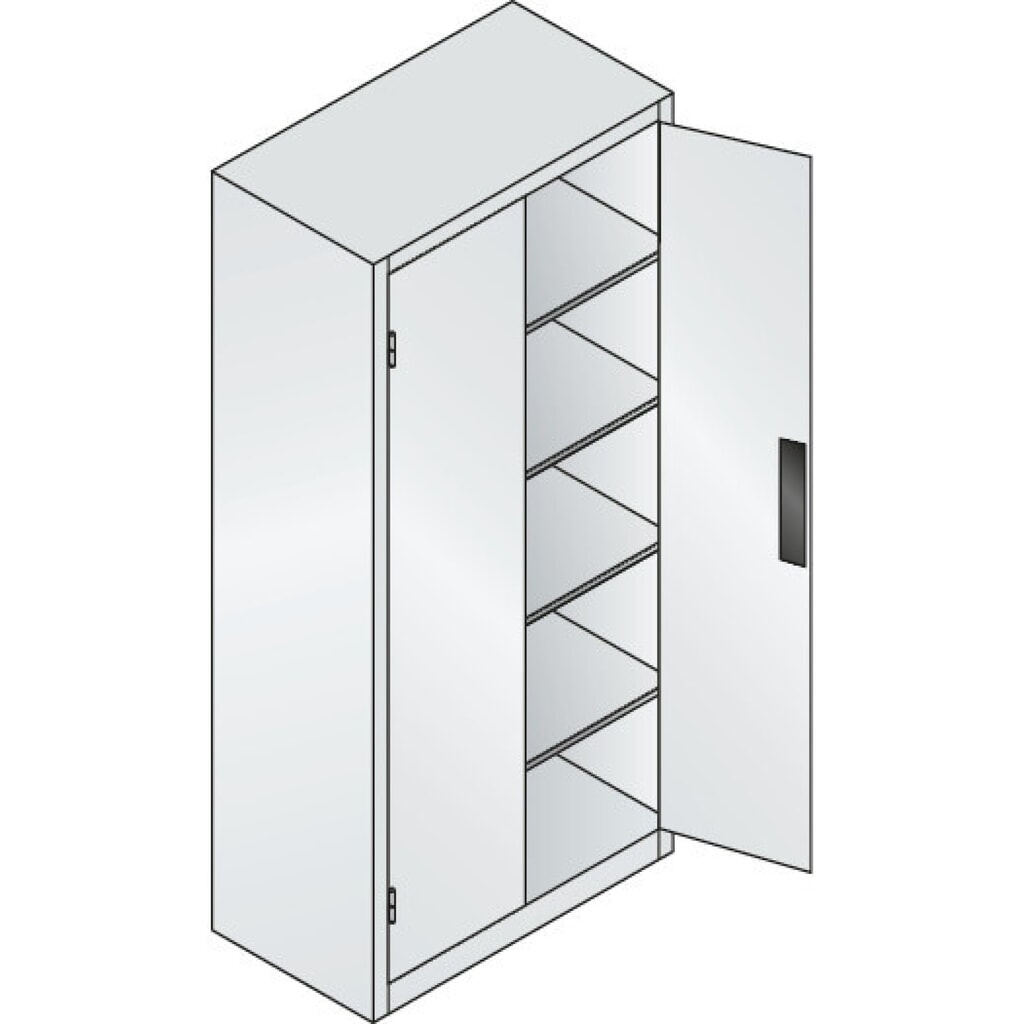 Armoire pour charges lourdes C+P avec 4 tablettes, H x l x P 1 950 x 930 x 500 mm, gris anthracite, gris noir N° de l'image du produit 4 : Armoire pour charges lourdes C+P avec 4 tablettes, H x l x P 1 950 x 930 x 500 mm, gris anthracite, gris noir