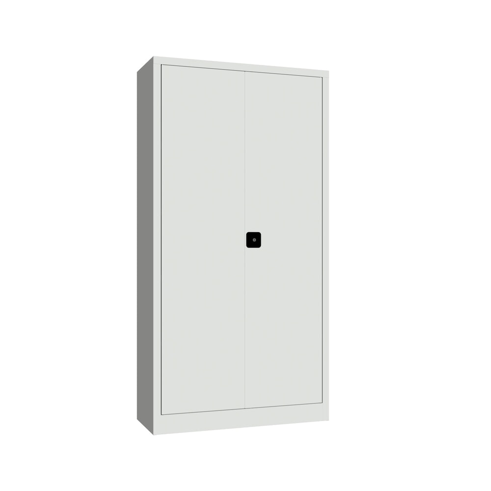 Illustration du produit: Armoire à portes battantes PAVOY, 4 tablettes, H x l x P 1 950 x 1 000 x 400 mm, gris clair, gris clair
