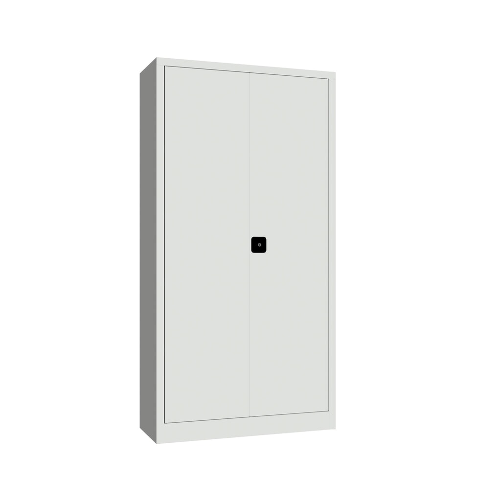 Illustration du produit: Armoire à portes battantes PAVOY, 4 tablettes, H x l x P 1 950 x 1 000 x 400 mm, gris clair, gris clair