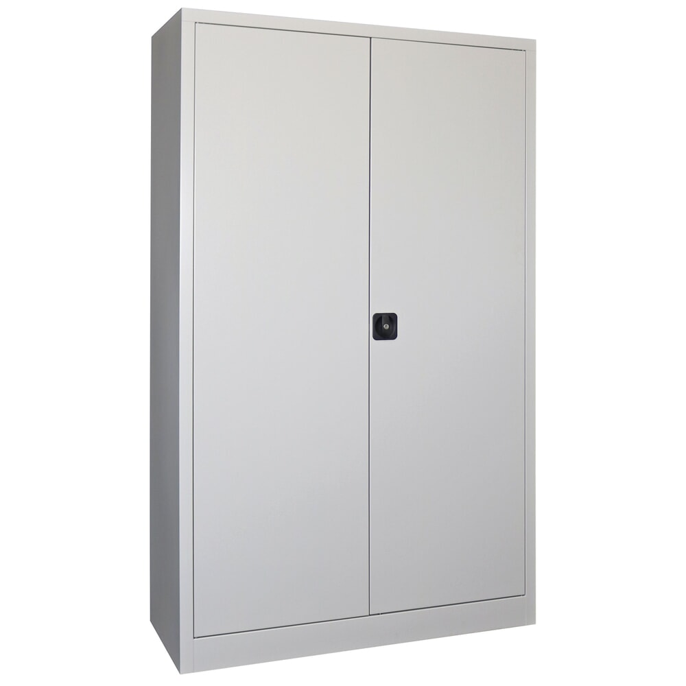 Illustration du produit: Armoire à portes battantes PAVOY, 4 tablettes, H x l x P 1 950 x 1 200 x 600 mm, gris clair, gris clair