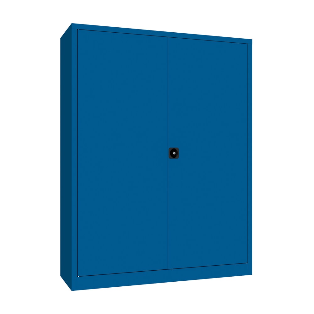 Illustration du produit: Armoire à portes battantes PAVOY, 4 tablettes, H x l x P 1 950 x 1 500 x 500 mm, bleu gentiane, bleu gentiane