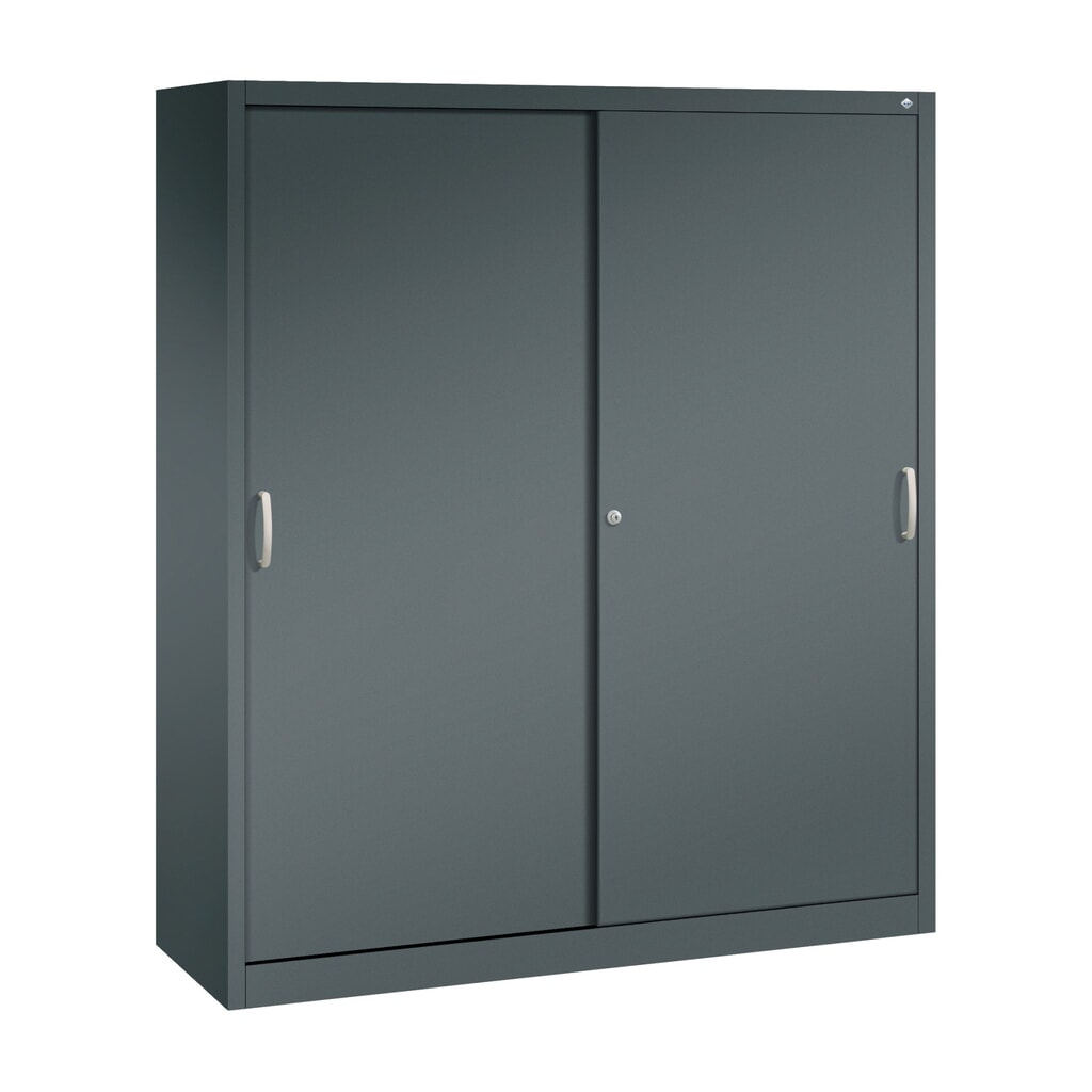 Illustration du produit: Armoire à portes coulissantes pour charges lourdes C+P, H x l x P 1 950 x 1 600 x 500 mm, gris anthracite, gris anthracite