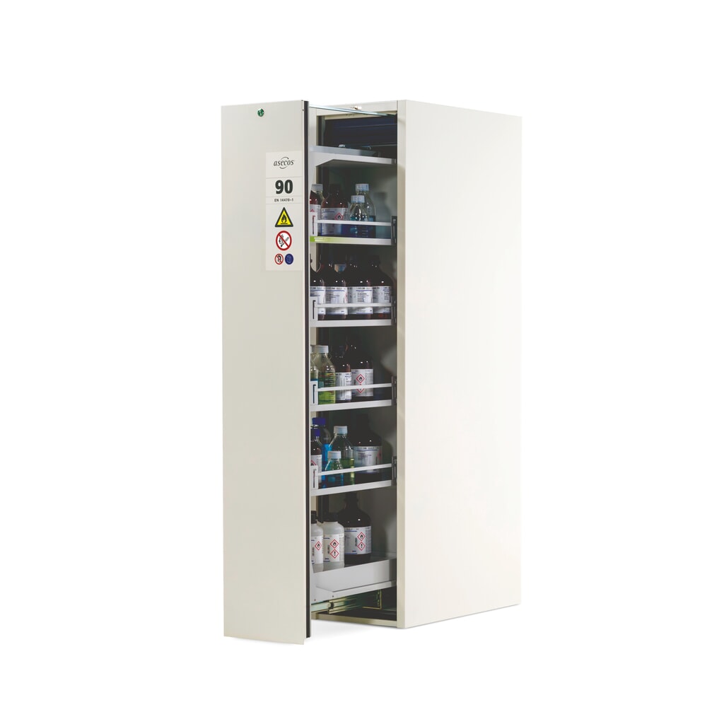 asecos® Armoire coupe-feu V-MOVE-90 avec tiroir vertical, HxlxP. 1 966 x 449 x 860 mm, blanc laboratoire Illustration du produit: asecos® Armoire coupe-feu V-MOVE-90 avec tiroir vertical, HxlxP. 1 966 x 449 x 860 mm, blanc laboratoire