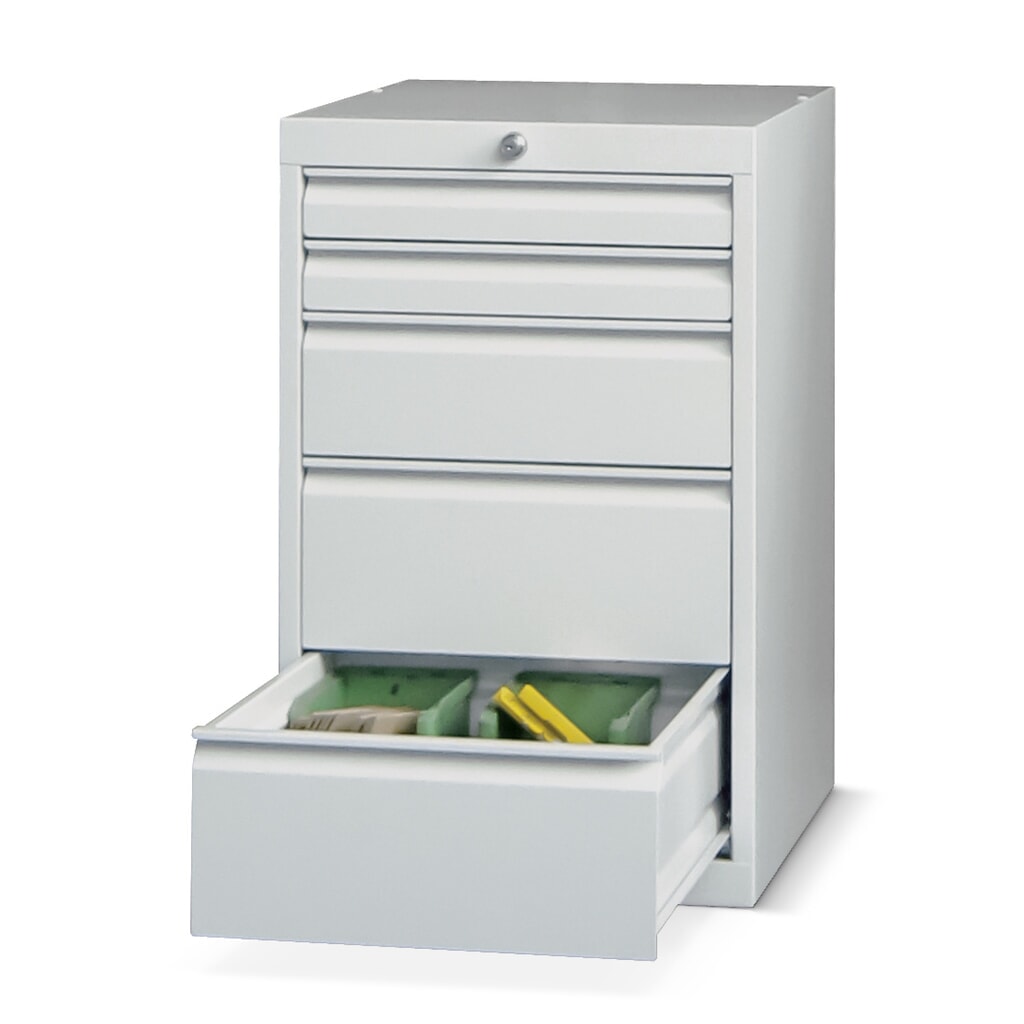 Armoire à tiroirs PAVOY, hauteur 800 mm, tiroirs 2 x 100 mm + 4 x 125 mm, largeur 500 mm, gris clair, gris anthracite Illustration du produit: Armoire à tiroirs PAVOY, hauteur 800 mm, tiroirs 2 x 100 mm + 4 x 125 mm, largeur 500 mm, gris clair, gris anthracite