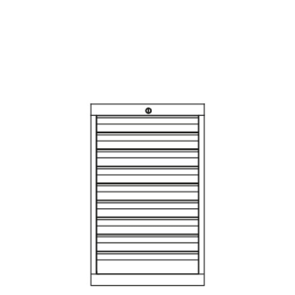 N° de l'image du produit 3 : Armoire à tiroirs PAVOY, hauteur 800 mm, tiroirs 8 x 75 mm + 1 x 100 mm, largeur 500 mm, gris clair, bleu clair