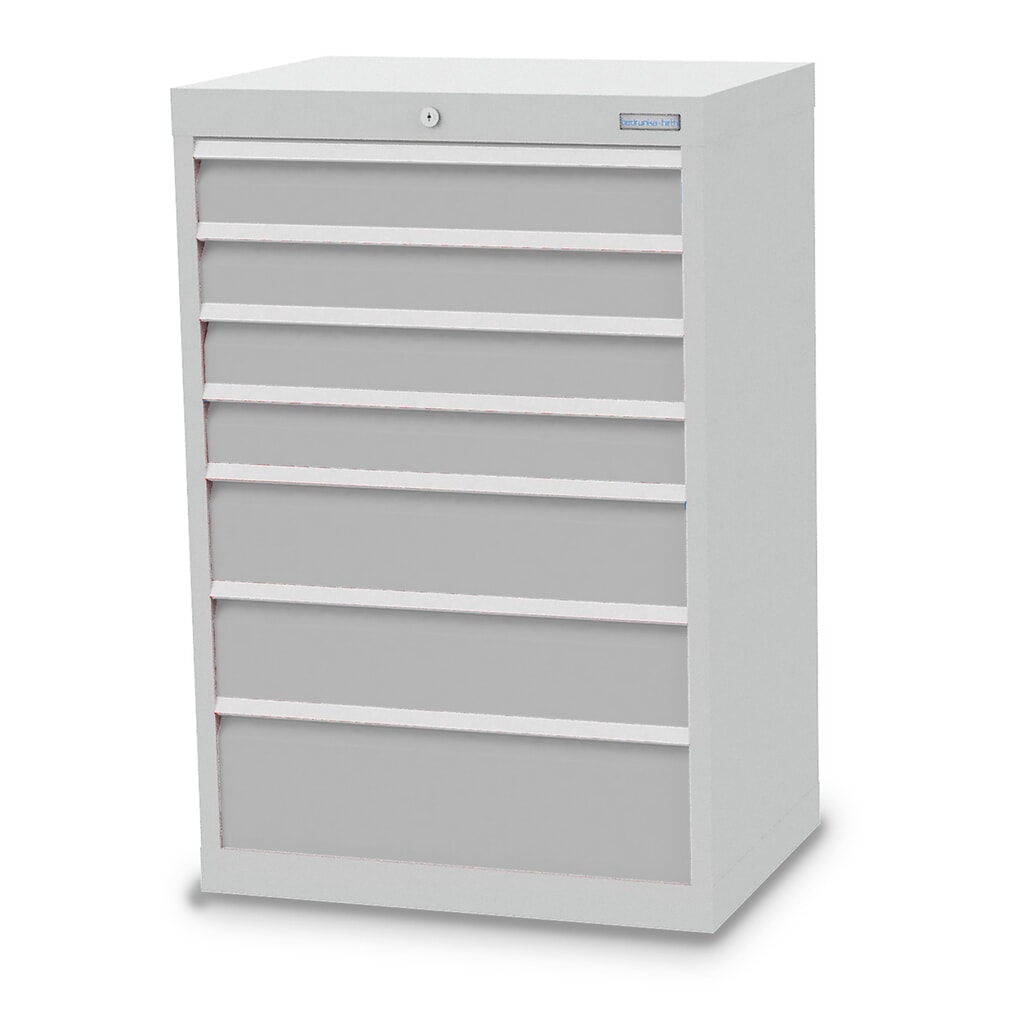 Armoire à tiroirs Profi, tiroirs de 4 x 100 + 2 x 150 + 1 x 200 mm, H x l x P 1 019 x 680 x 500 mm Bedrunka+Hirth, gris clair, gris clair Illustration du produit: Armoire à tiroirs Profi, tiroirs de 4 x 100 + 2 x 150 + 1 x 200 mm, H x l x P 1 019 x 680 x 500 mm Bedrunka+Hirth, gris clair, gris clair