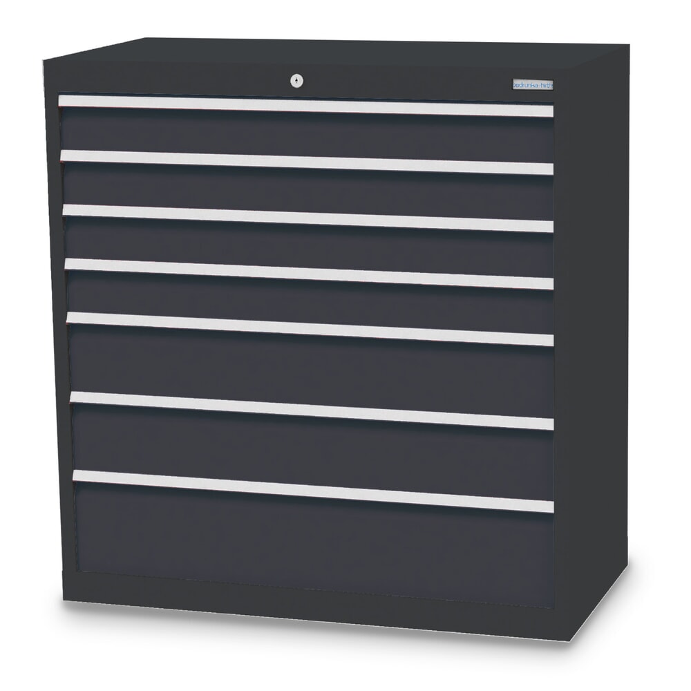 Illustration du produit: Armoire à tiroirs Profi, tiroirs de 4 x 100 + 2 x 150 + 1 x 200 mm, H x l x P 1 019 x 980 x 500 mm Bedrunka+Hirth, gris anthracite, gris anthracite