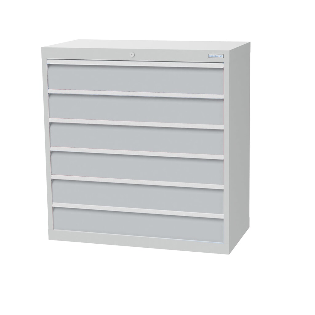 Armoire à tiroirs Profi, tiroirs de 6 x 150 mm, H x l x P 1 019 x 980 x 500 mm Bedrunka+Hirth, gris clair, gris clair Illustration du produit: Armoire à tiroirs Profi, tiroirs de 6 x 150 mm, H x l x P 1 019 x 980 x 500 mm Bedrunka+Hirth, gris clair, gris clair