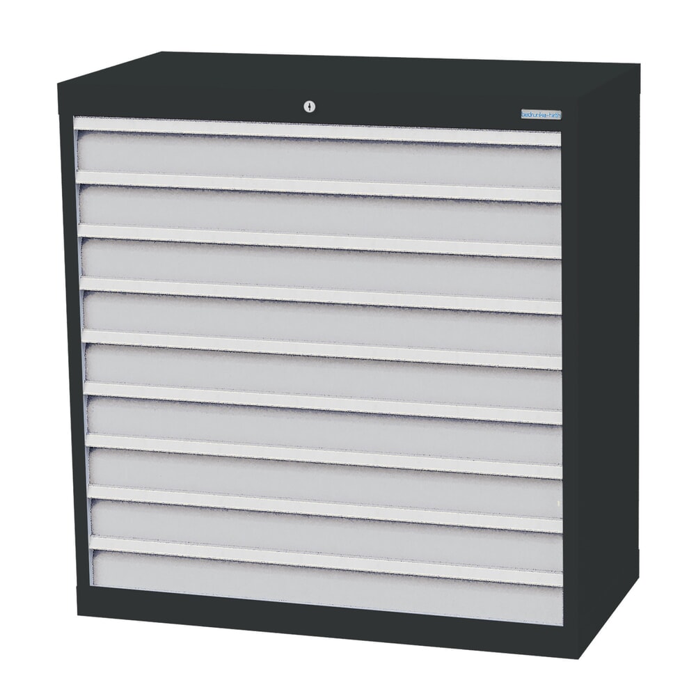 Illustration du produit: Armoire à tiroirs Profi, tiroirs de 9 x 100 mm, H x l x P 1 019 x 980 x 500 mm Bedrunka+Hirth, gris anthracite, gris clair