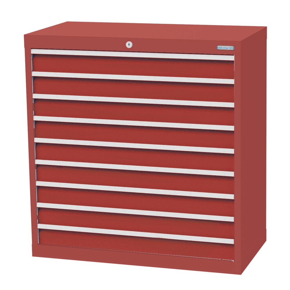 Illustration du produit: Armoire à tiroirs Profi, tiroirs de 9 x 100 mm, H x l x P 1 019 x 980 x 500 mm Bedrunka+Hirth, rouge rubis, rouge rubis