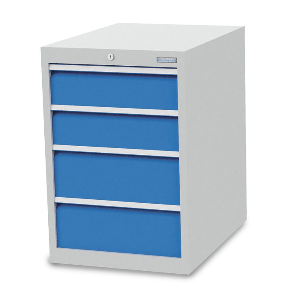 Illustration du produit: Armoire à tiroirs R 18-24 Bedrunka+Hirth, H x l x P 819 x 555 x 736 mm, gris clair, bleu clair, 4 tiroirs 2 x 150 + 2 x 200 mm