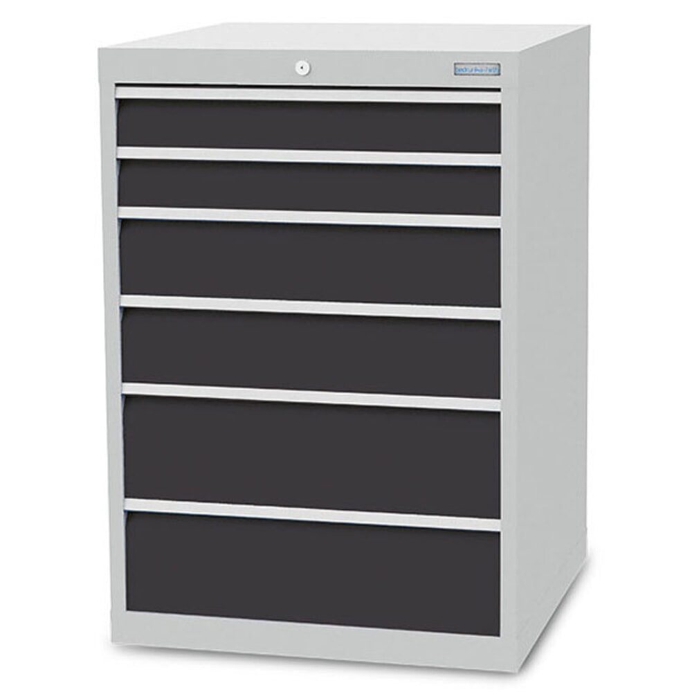 Illustration du produit: Armoire à tiroirs R 24-24 Bedrunka+Hirth, H x l x P 1 019 x 705 x 736 mm, gris clair, gris anthracite, 6 tiroirs 2 x 100 + 2 x 150 + 2 x 200 mm