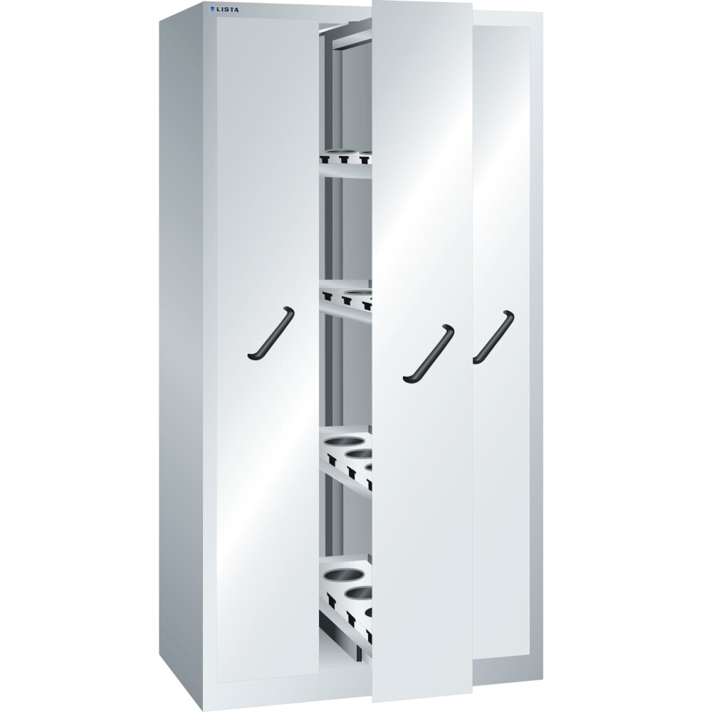 Illustration du produit: Armoire à tiroirs verticaux LISTA, (lxPxH) 1 000x695x1 950 mm, avec panneaux de façade, 3 tiroirs, KEY Lock