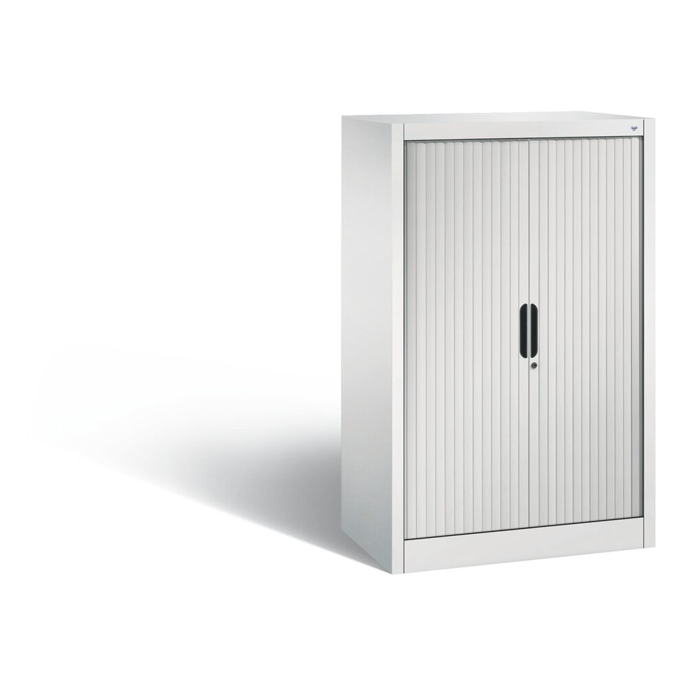 Illustration du produit: Armoire à volet roulant C+P, 3 hauteurs de classeur, largeur 800 mm, gris clair