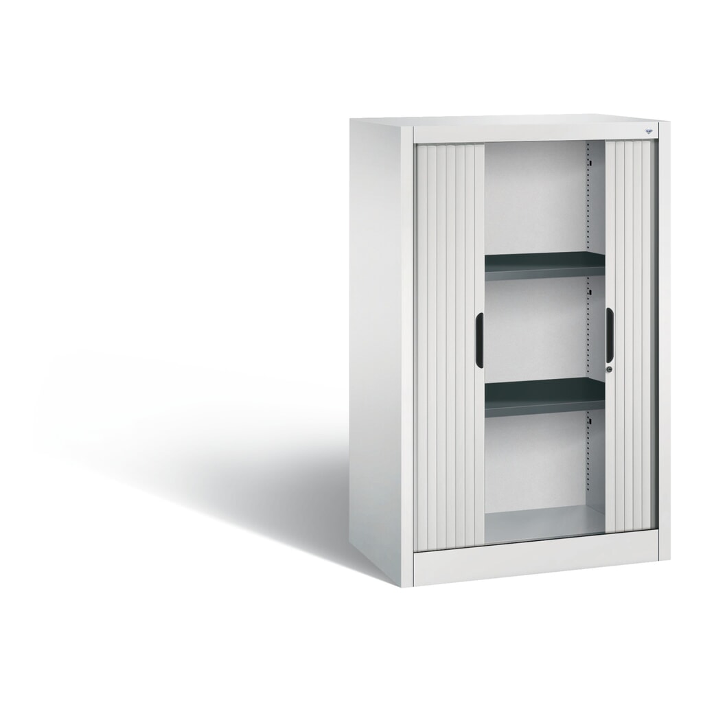 Armoire à volet roulant C+P, 3 hauteurs de classeur, largeur 800 mm, gris clair N° de l'image du produit 3 : Armoire à volet roulant C+P, 3 hauteurs de classeur, largeur 800 mm, gris clair