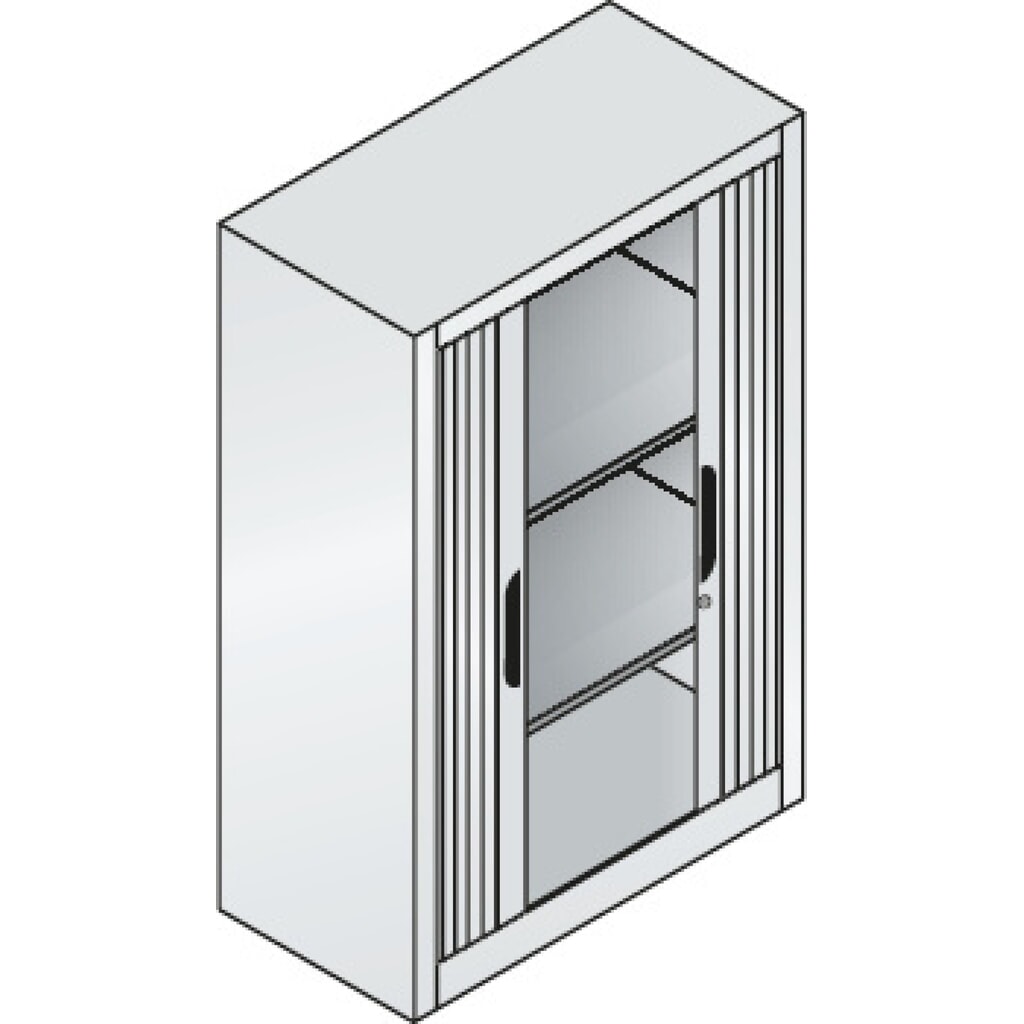 Armoire à volet roulant C+P, 3 hauteurs de classeur, largeur 800 mm, gris clair N° de l'image du produit 4 : Armoire à volet roulant C+P, 3 hauteurs de classeur, largeur 800 mm, gris clair