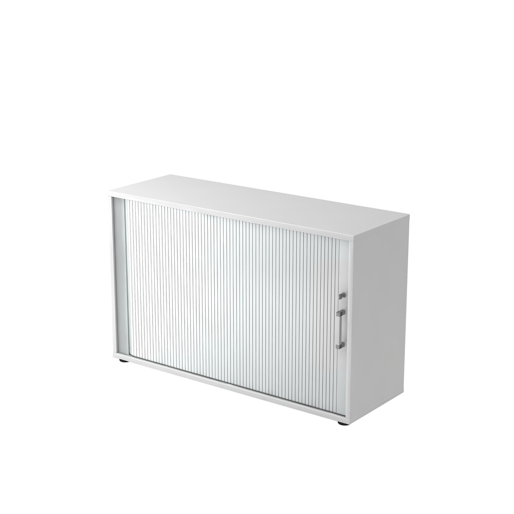 Illustration du produit: Armoire à volet roulant Hammerbacher hor. 2OH 120 cm CE blanc/argenté