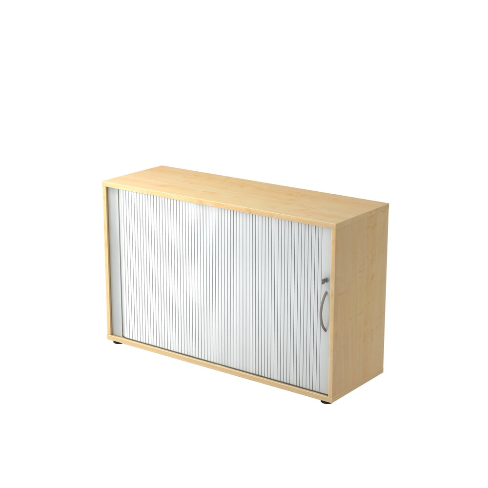 Illustration du produit: Armoire à volet roulant Hammerbacher hor. 2OH 120 cm BM érable/argenté