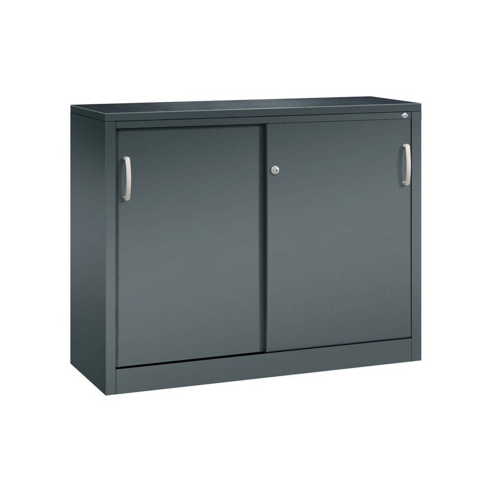 Illustration du produit: Armoire d’appoint d’atelier C+P avec 1 tablette, H x l x P 1 000 x 1 200 x 400 mm, gris anthracite, gris anthracite