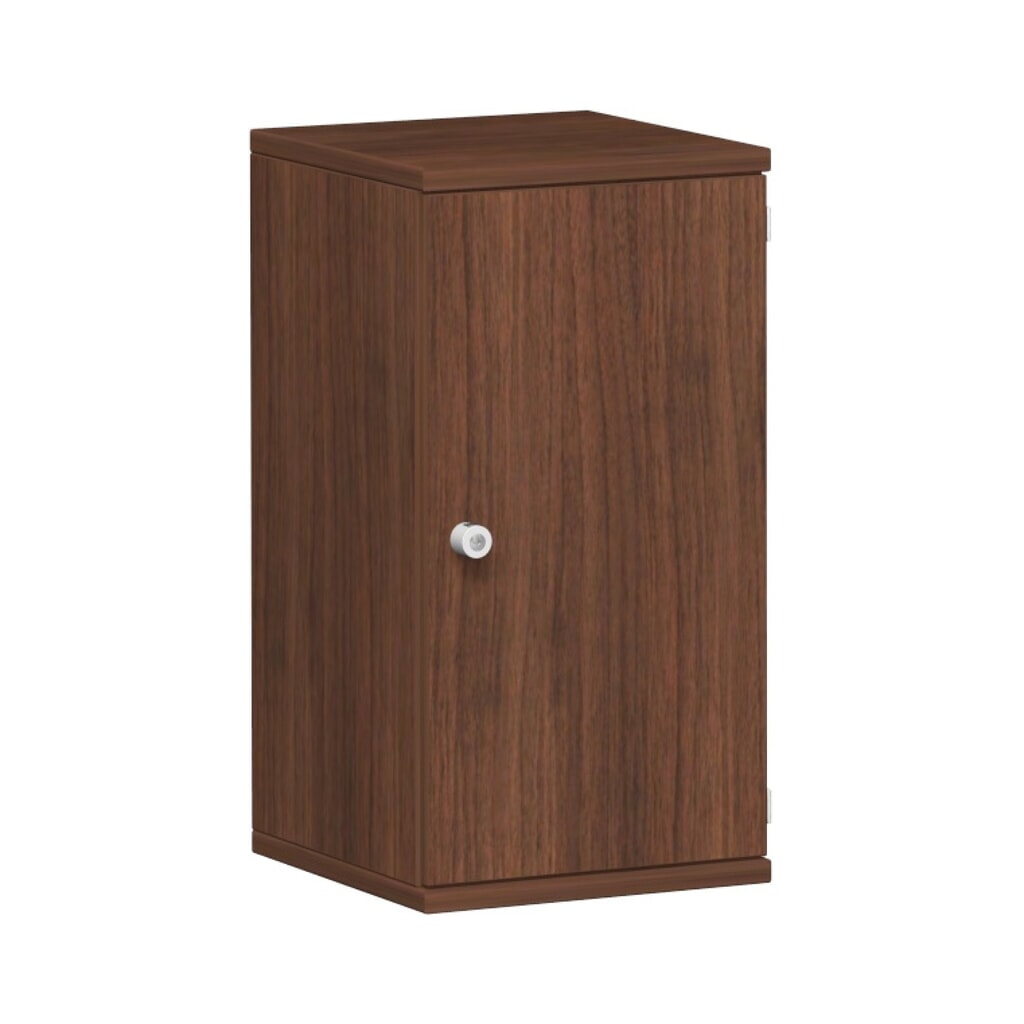 Armoire de bureau Profi, 2 hauteurs de classeurs, largeur 400 mm, porte à droite, noyer Illustration du produit: Armoire de bureau Profi, 2 hauteurs de classeurs, largeur 400 mm, porte à droite, noyer
