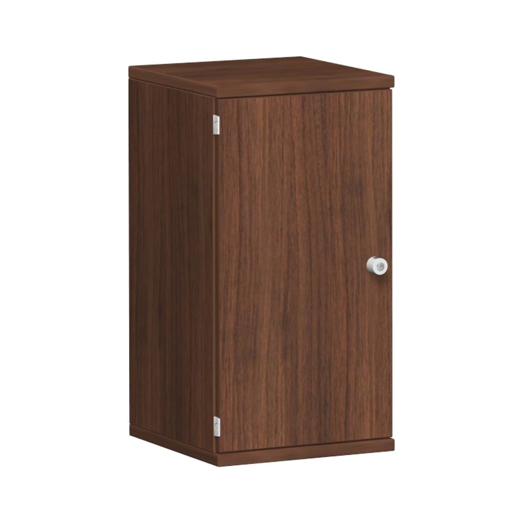 Armoire de bureau Profi, 2 hauteurs de classeurs, largeur 400 mm, porte à gauche, noyer Illustration du produit: Armoire de bureau Profi, 2 hauteurs de classeurs, largeur 400 mm, porte à gauche, noyer