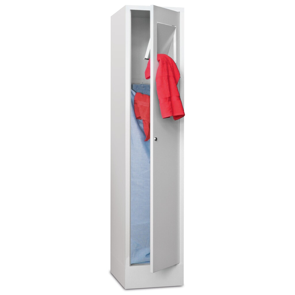 Illustration du produit: Armoire de collecte de linge sale PAVOY, H x l x P 1 850 x 400 x 500 mm, avec pieds, gris clair, gris clair