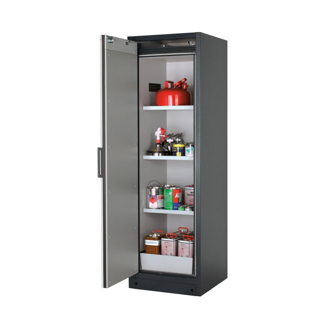 Illustration du produit: Armoire coupe-feu asecos® Q-PEGASUS / type 90, 3 tablettes, haut. x larg. x prof. 1 953 x 599 x 615 mm, gris clair