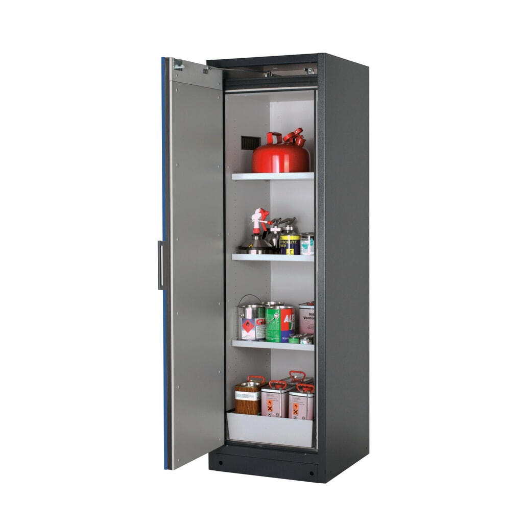 Armoire coupe-feu asecos® Q-PEGASUS / type 90, 3 tablettes, haut. x larg. x prof. 1 953 x 599 x 615 mm, bleu gentiane Illustration du produit: Armoire coupe-feu asecos® Q-PEGASUS / type 90, 3 tablettes, haut. x larg. x prof. 1 953 x 599 x 615 mm, bleu gentiane
