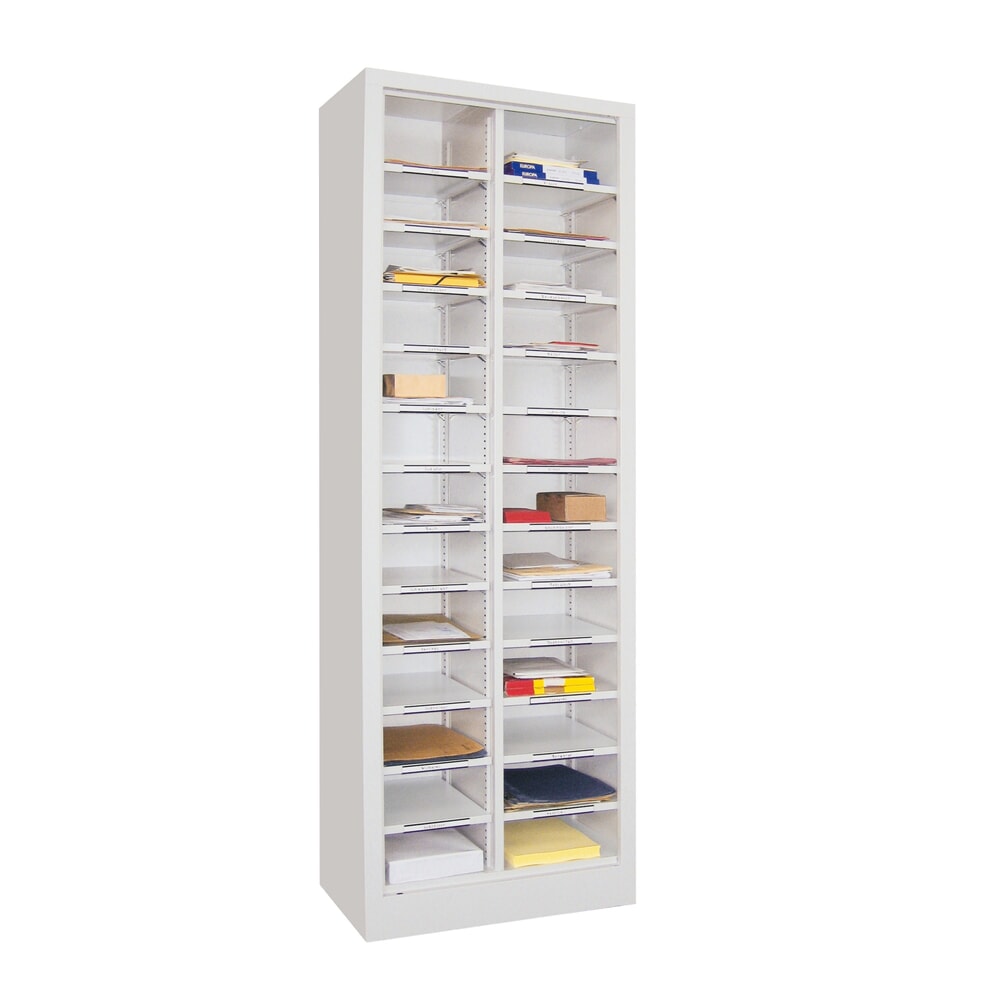 N° de l'image du produit 1 : Armoire de tri PAVOY sans porte, 26 compartiments, vert réséda