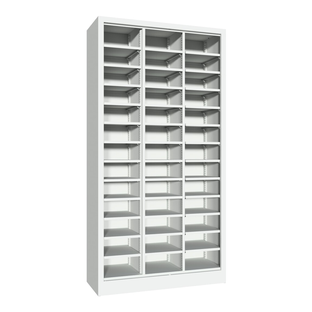 Illustration du produit: Armoire de tri PAVOY sans porte, 39 compartiments, gris clair